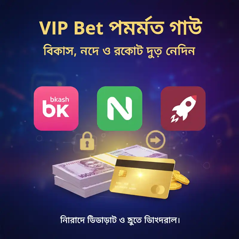 VIP Bet পেমেন্ট মেথড বিকাশ নগদ রকেট